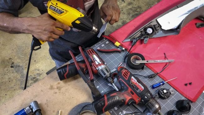 preparing Pioneer tweeters in A-pillar