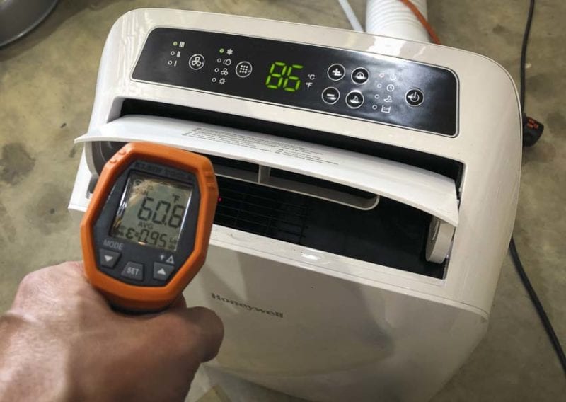 Honeywell AC unit cooling temps