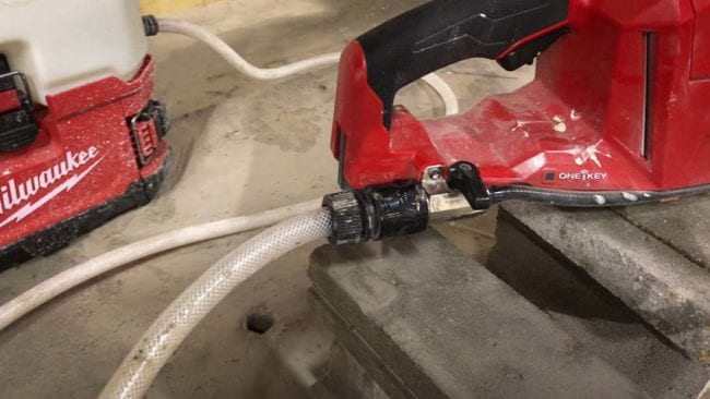 Milwaukee 9-inch Cut-Off Saw water supply