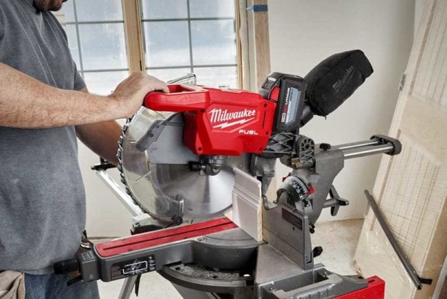 Milwaukee M18 12-in sliding miter saw standing base