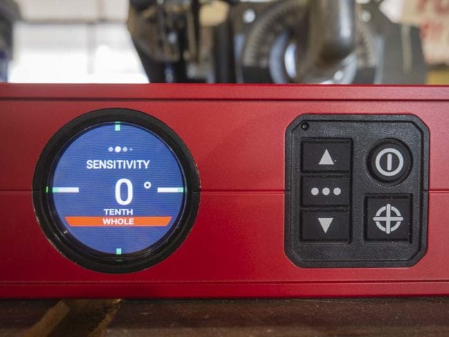 Milwaukee RedStick Digital Level display