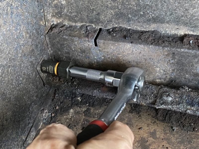 gas grill rusted bolt removal