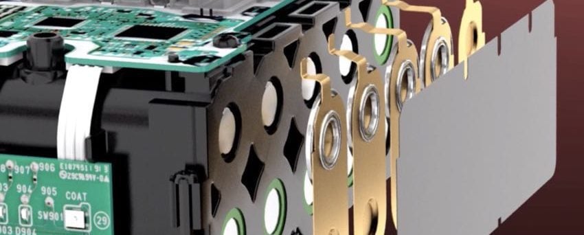 Makita XGT 40V battery exploded view