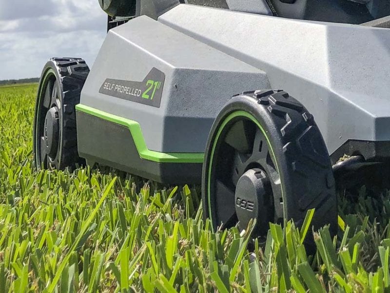 EGO third generation mower wheel treads traction