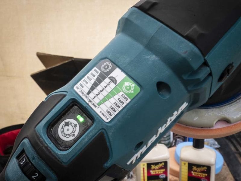Makita 18V Random Orbit Polisher speed RPMs