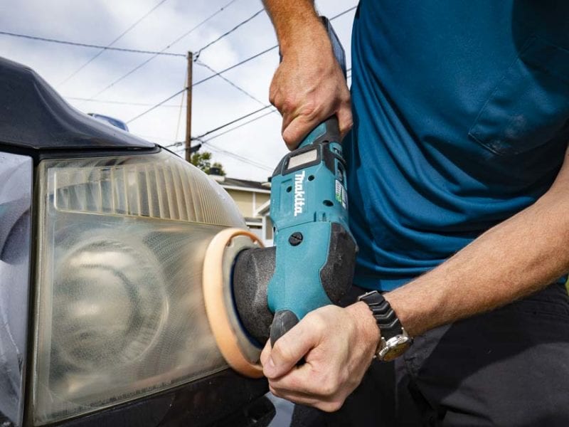 Makita 18V random orbit polisher headlamp