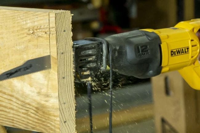 DeWalt DWE305 Reciprocating Saw Wood Cutting