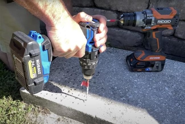 Kobalt XTR Vs Ridgid Octane Hammer Drill Thursday Throwdown Concrete