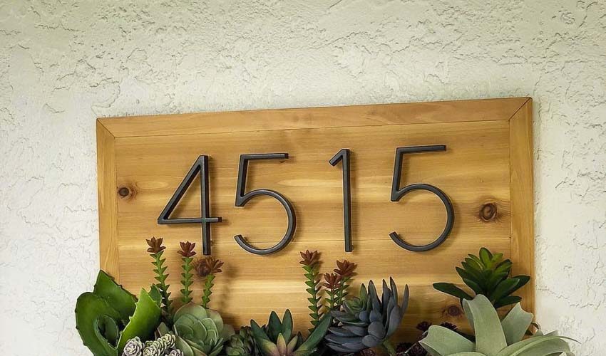 How to Build a DIY Wood Address Planter