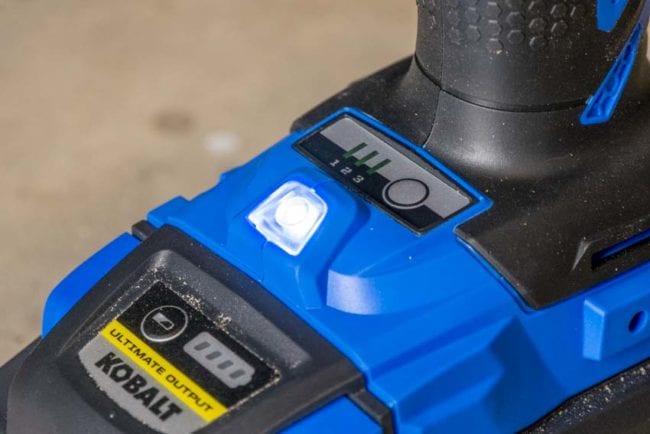 Kobalt 24V Max XTR High-Torque Impact Wrench Controls