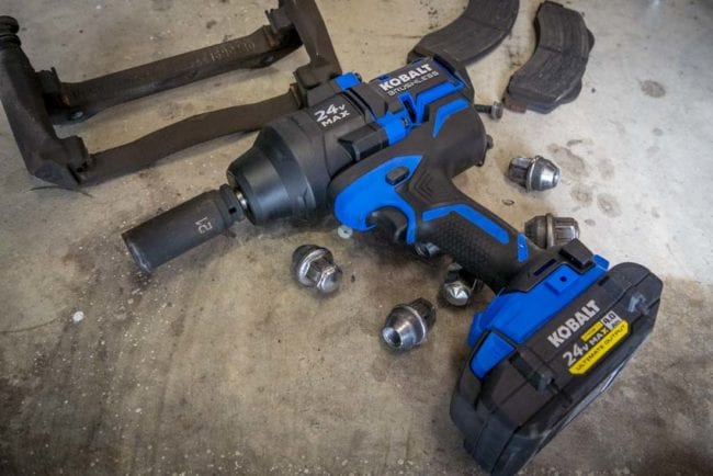Kobalt 24V Max XTR High-Torque Impact Wrench Brake Job