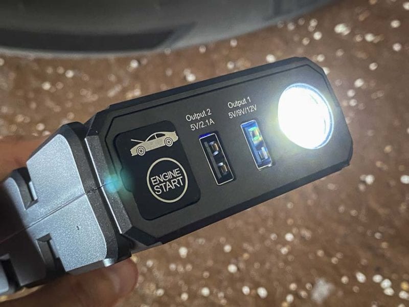 USB ports flashlight