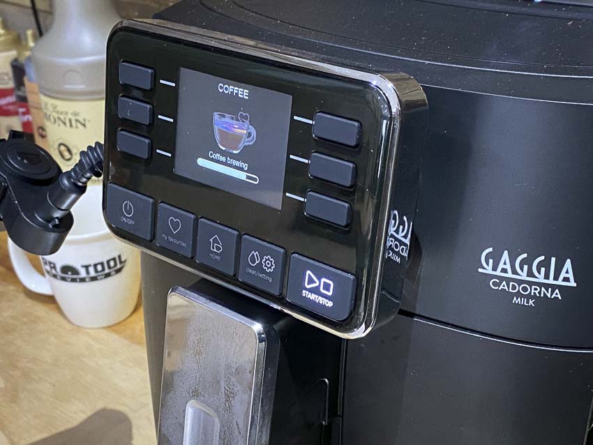 Gaggia LCD screen buttons