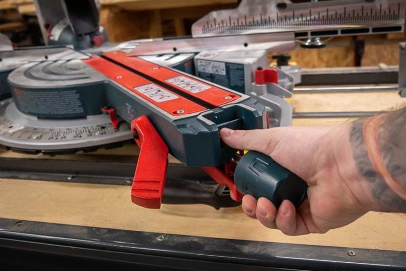 Bosch ProFactor Miter Saw adjust