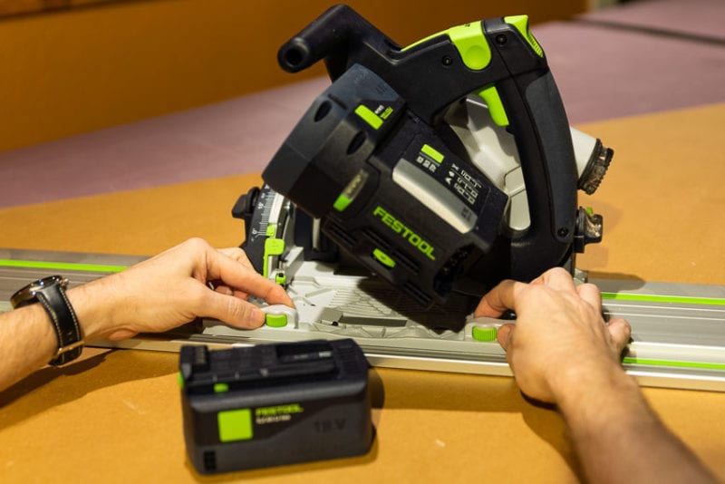 Festool TSC 55 KEB track adjustments