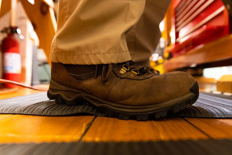 Good shoes help with back pain