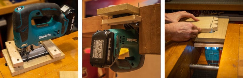 Makita XVJ02 brushless jigsaw inverted mounted