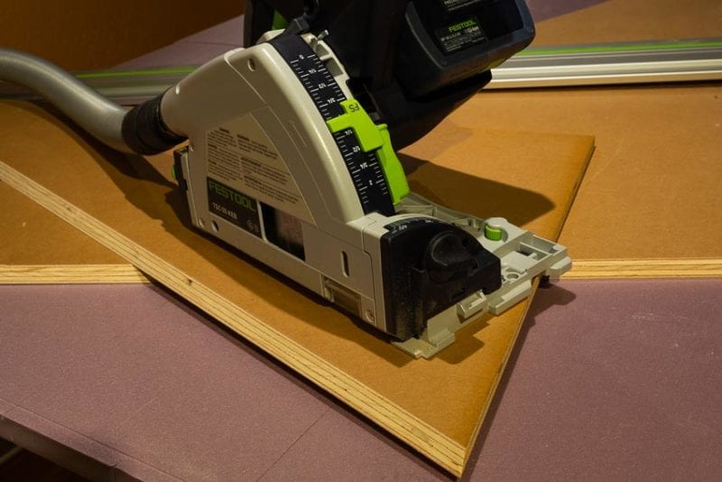 TSC 55 KEB Track Saw depth gauge