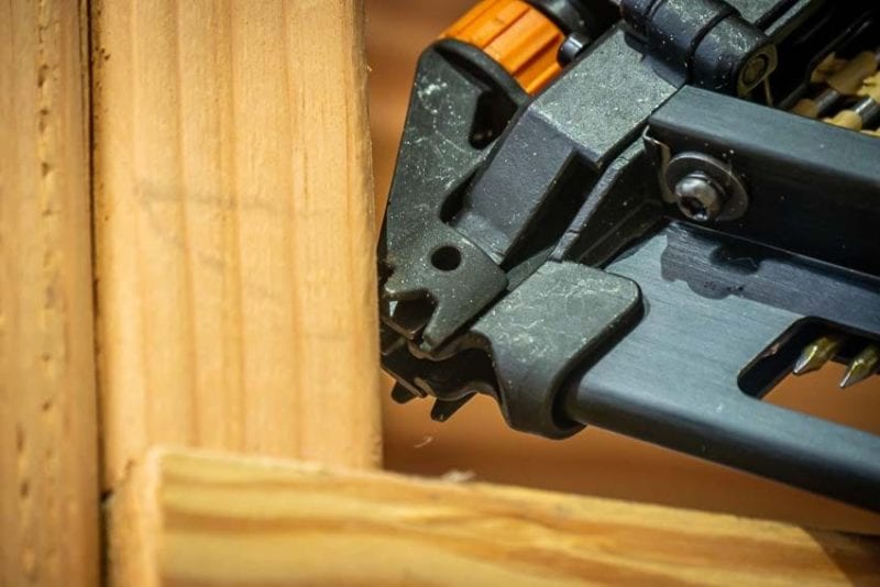 Ridgid 18V Framing Nailer Toe Nailing