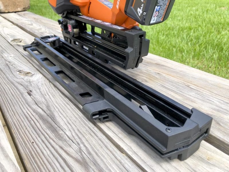 Ridgid 18V Brushless Cordless Framing Nailer Extended Magazine