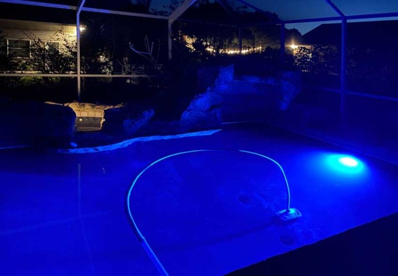 repaired pool light niche