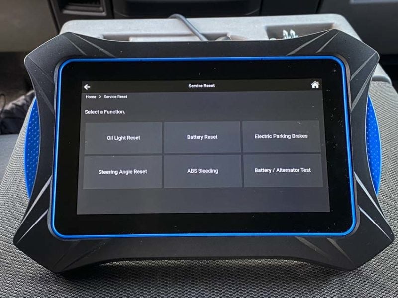 service reset screen