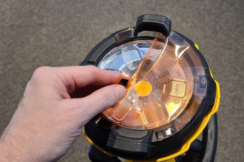 Applying Gel to LED worklight