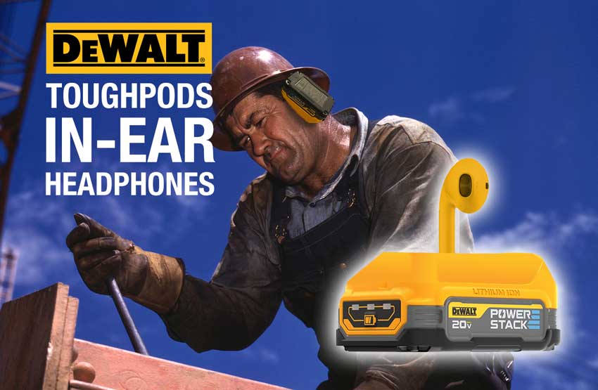 DeWalt TOUGHPODS in-ear headphones