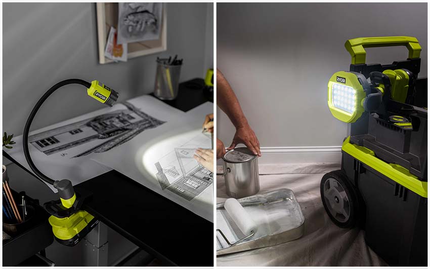 Ryobi 18V One+ Clamp Light Models
