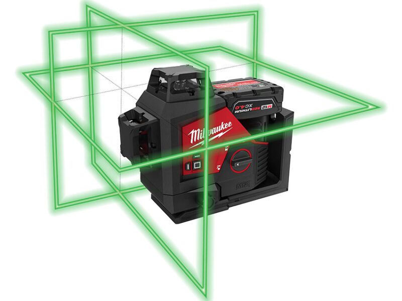 Milwaukee M12 Green 360ยฐ 3-Plane Laser Level