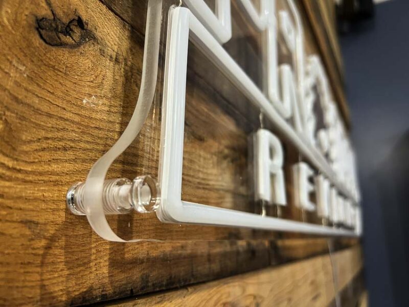 mounting LED neon sign