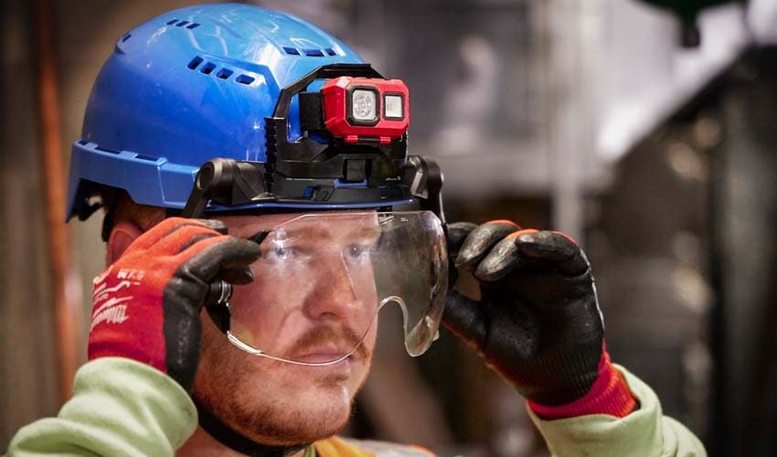Milwaukee Bolt Hard Hat, Lights, and Accessories