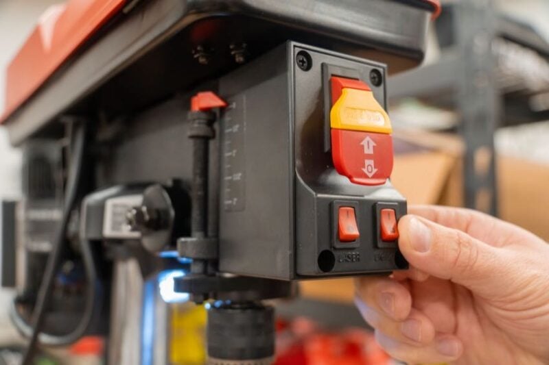 operating the drill press