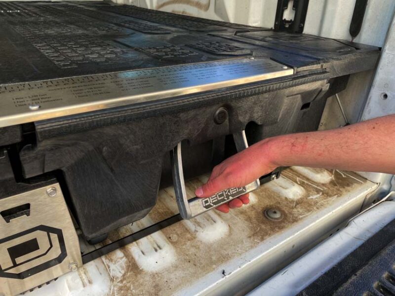 Decked Truck Bed Drawer System Handle