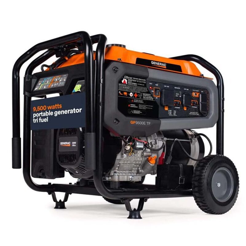 Best 10,000-watt Portable Generator: Generac 12,500W Tri-Fuel EFI GP9500E