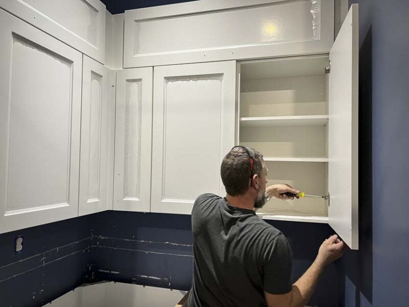 small kitchen remodel door installation