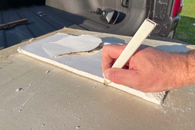 How to Patch Drywall Step 4 — Tracing The Patch