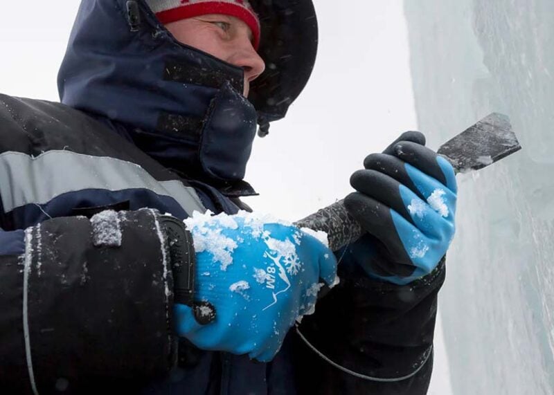 Heavy Duty Latex Fully Soaked, 100% Waterproof, Thermal Insulated Winter Dipped Gloves