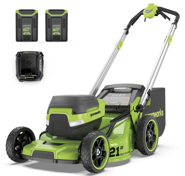 Greenworks 60V 21-Inch Dual-Blade Self-Propelled Lawn Mower