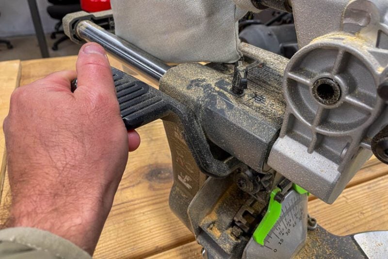 Flex 24V Cordless Miter Saw Bevel Adjustment