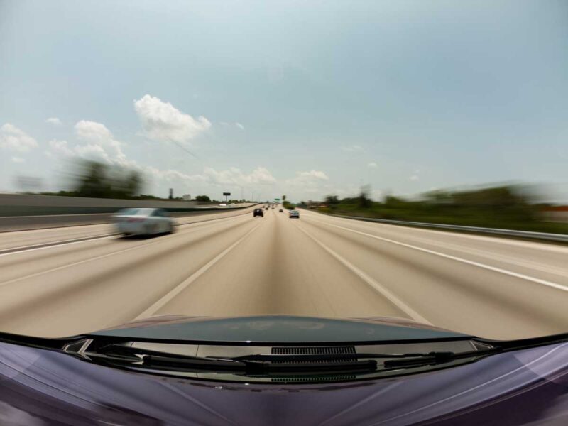 Amazon PrimEV dash cam view