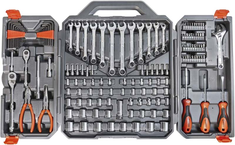 Crescent 150-piece 1/4โ and 3/8โ Drive 6 point Professional Tool Set CTK150