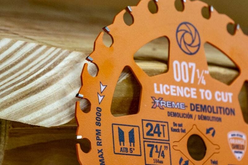 CMT ORANGE TOOLS 007 LICENSE TO CUT XTREME DEMOLITION SAW BLADE