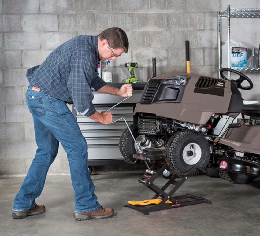 mojack riding mower lift