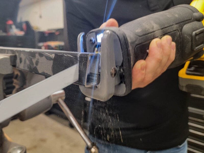 DeWalt 20V XR Brushless Reciprocating Saw in action