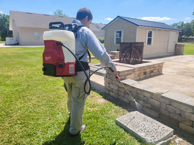 Milwaukee M18 Switch Tank Backpack Sprayer in use