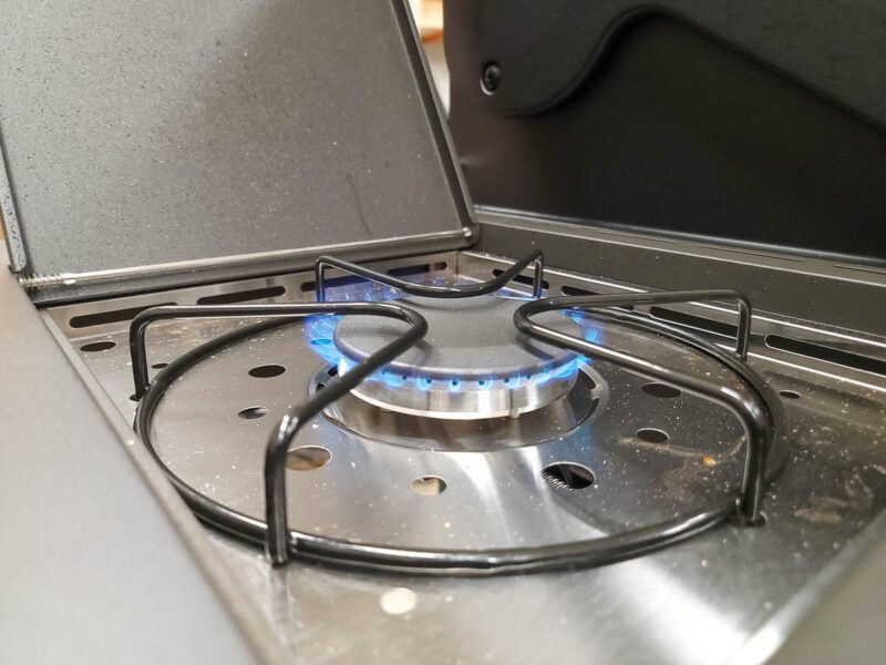 Side burner flame on Low