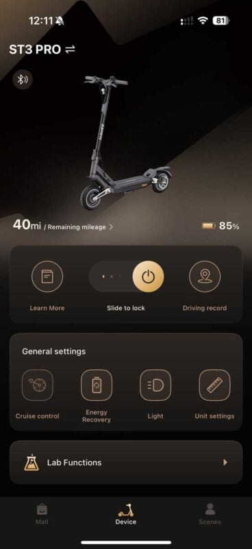 NAVEE ST3 Pro scooter App