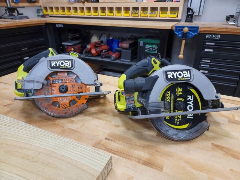 Ryobi Circular Saw Side by Side