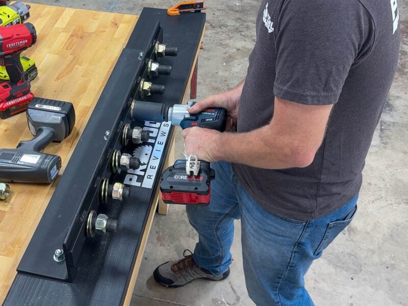 Bosch GDS18V-330C Impact Wrench In Use